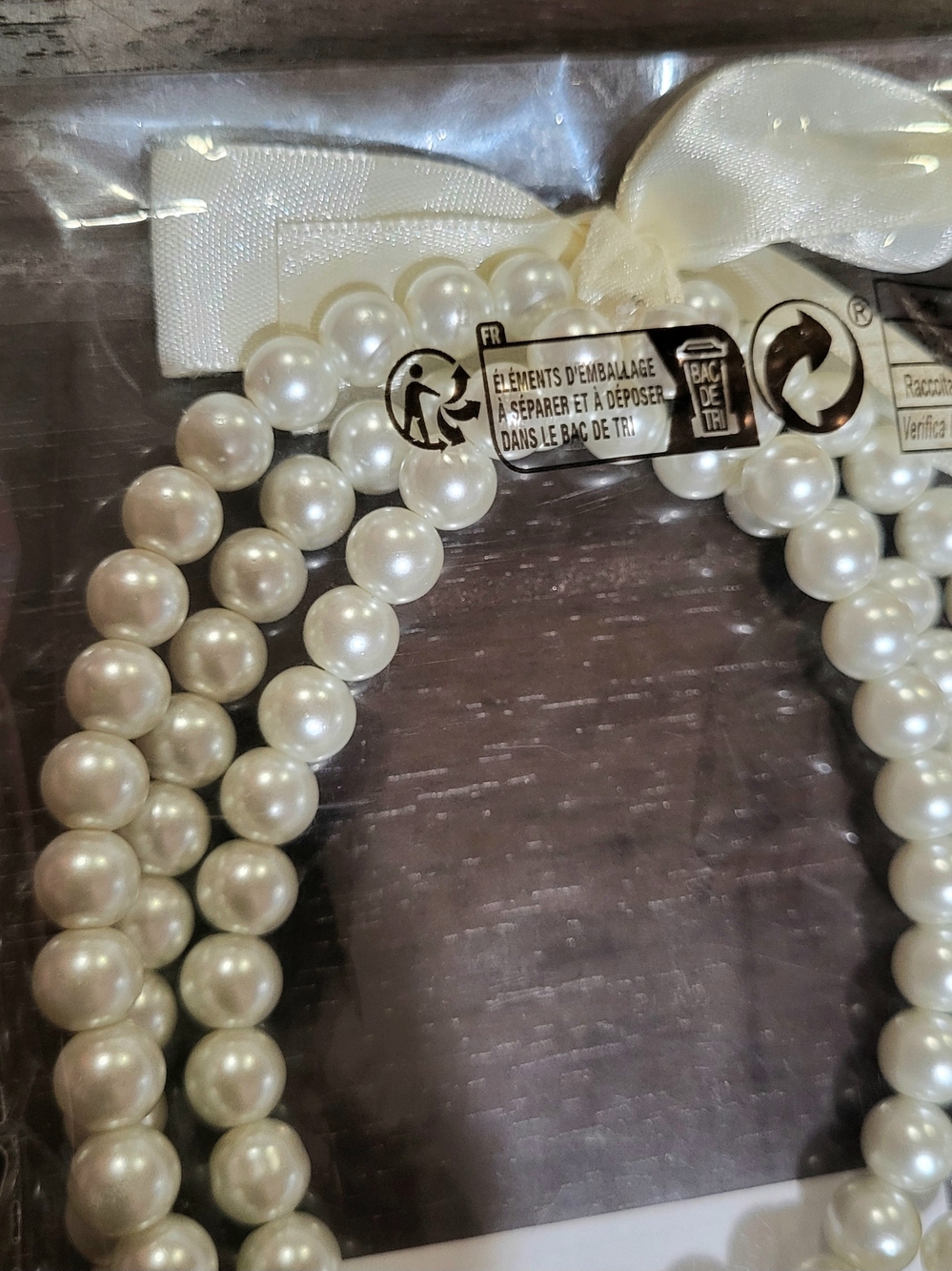 Classic Ivory Faux Pearl Necklace - Timeless Women’s Jewelry - Picture 4 of 4